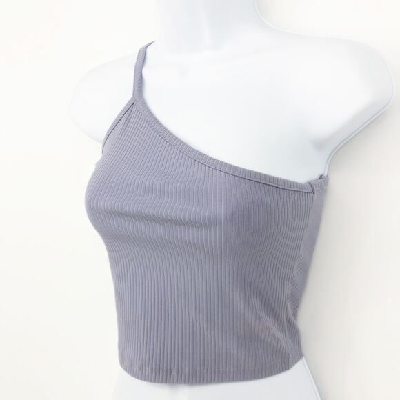 MADEWELL Women's One-Shoulder Crop Tank Small Sleekhold Purple NL392 NWT - Picture 4 of 9